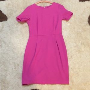 TOPSHOP electric pink sheath dress